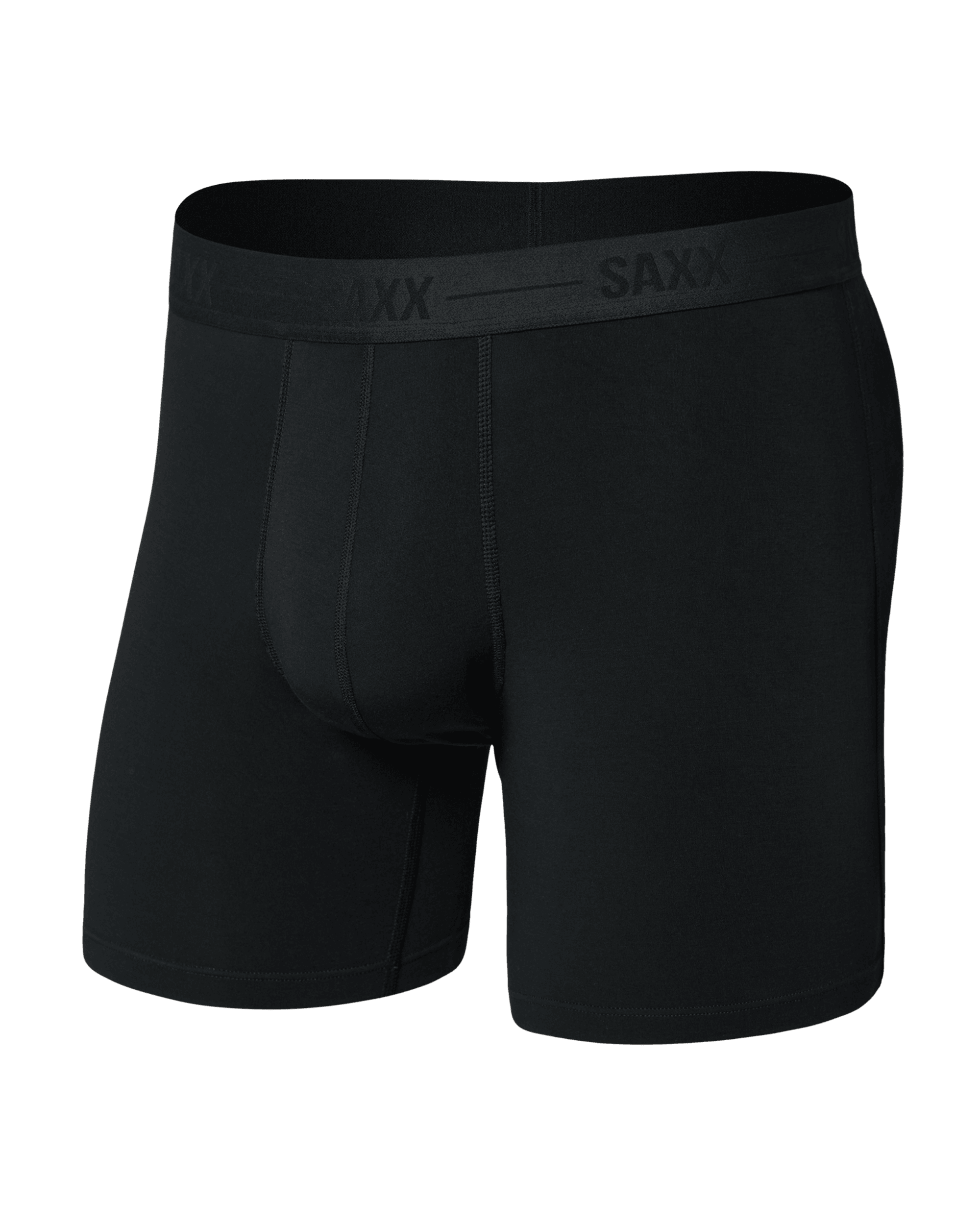 Front of Smooth Luxe Micro Modal Boxer Brief in Black