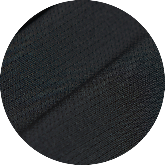 Close up photo of black mesh fabric