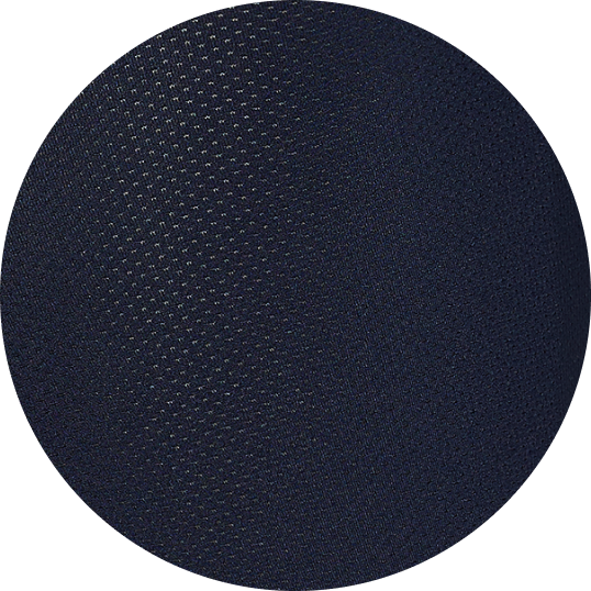 Close up photo of dark blue mesh fabric