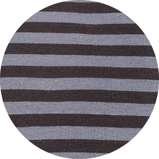 Close up photo of gray cotton fabric in striped pattern