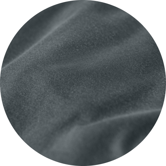 Close up photo of gray silk blend fabric