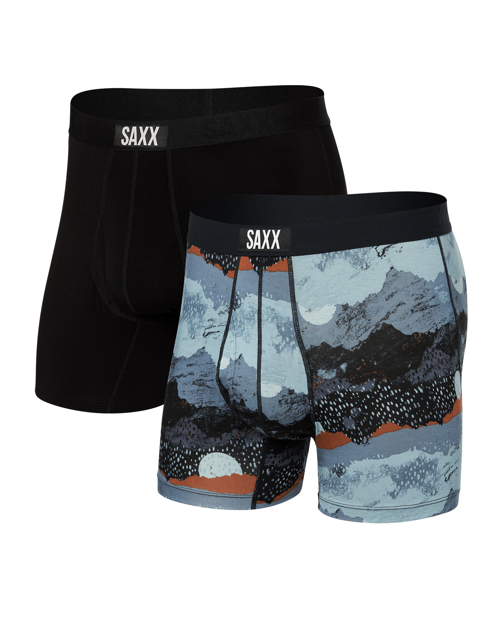 Ultra Super Soft Boxer Brief Peak Winter Black SAXX Underwear