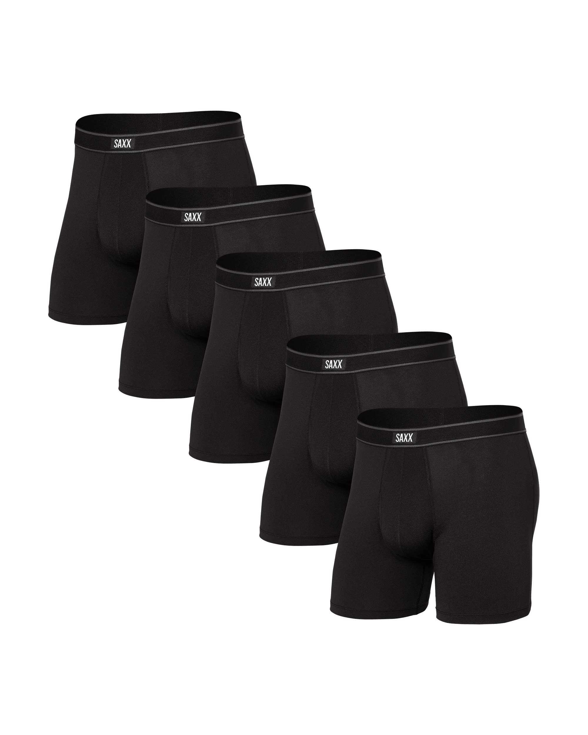 Front of Daytripper (5 Pack) Boxer Brief in Black