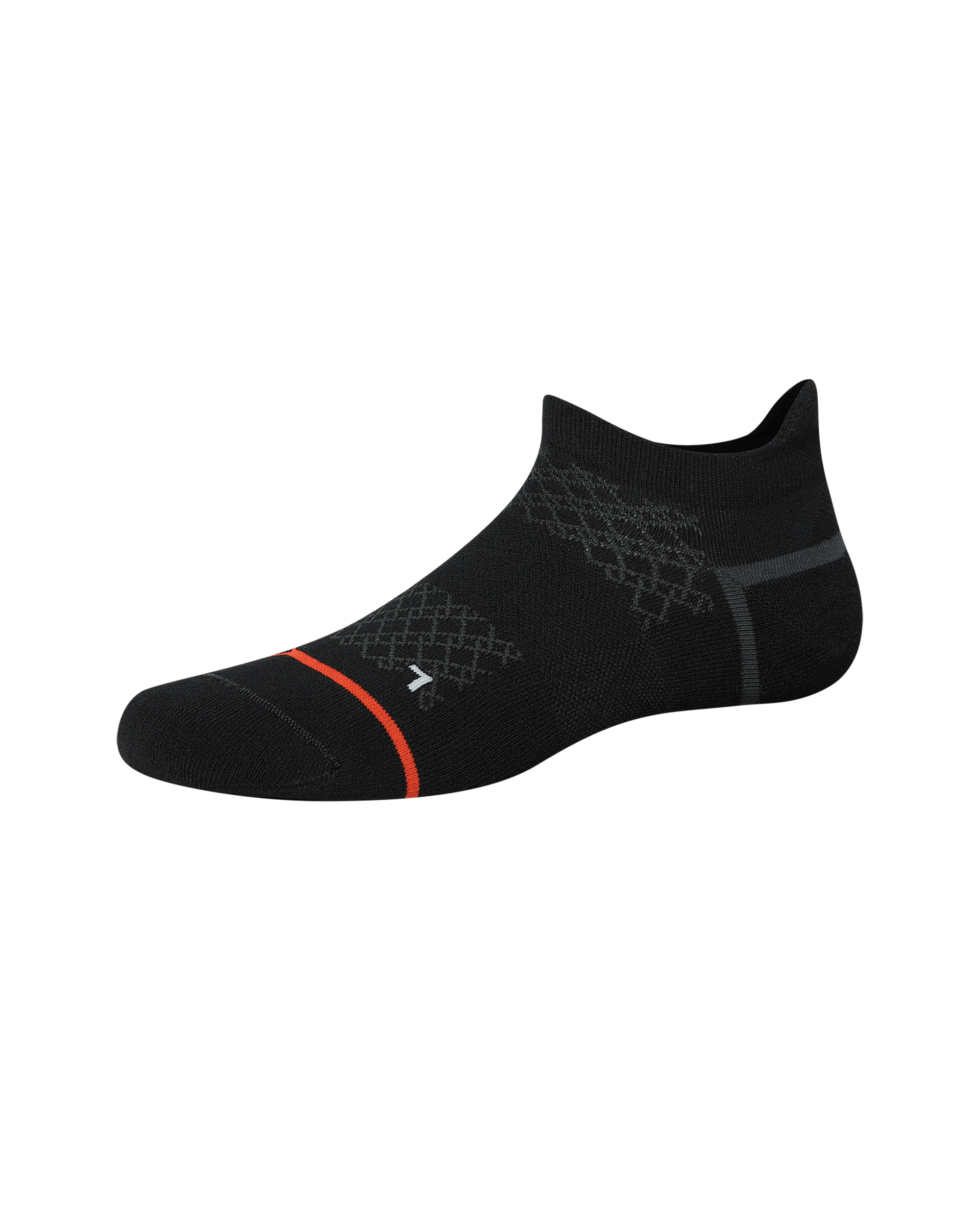 Front of Foot Hold Mid-Weight Low Show Sock in Black