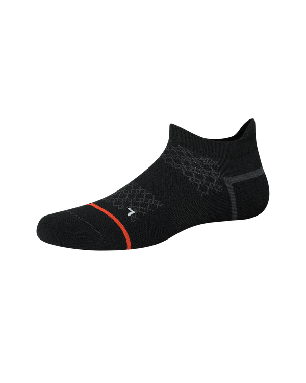 Front of Foot Hold Mid-Weight Low Show Sock in Black