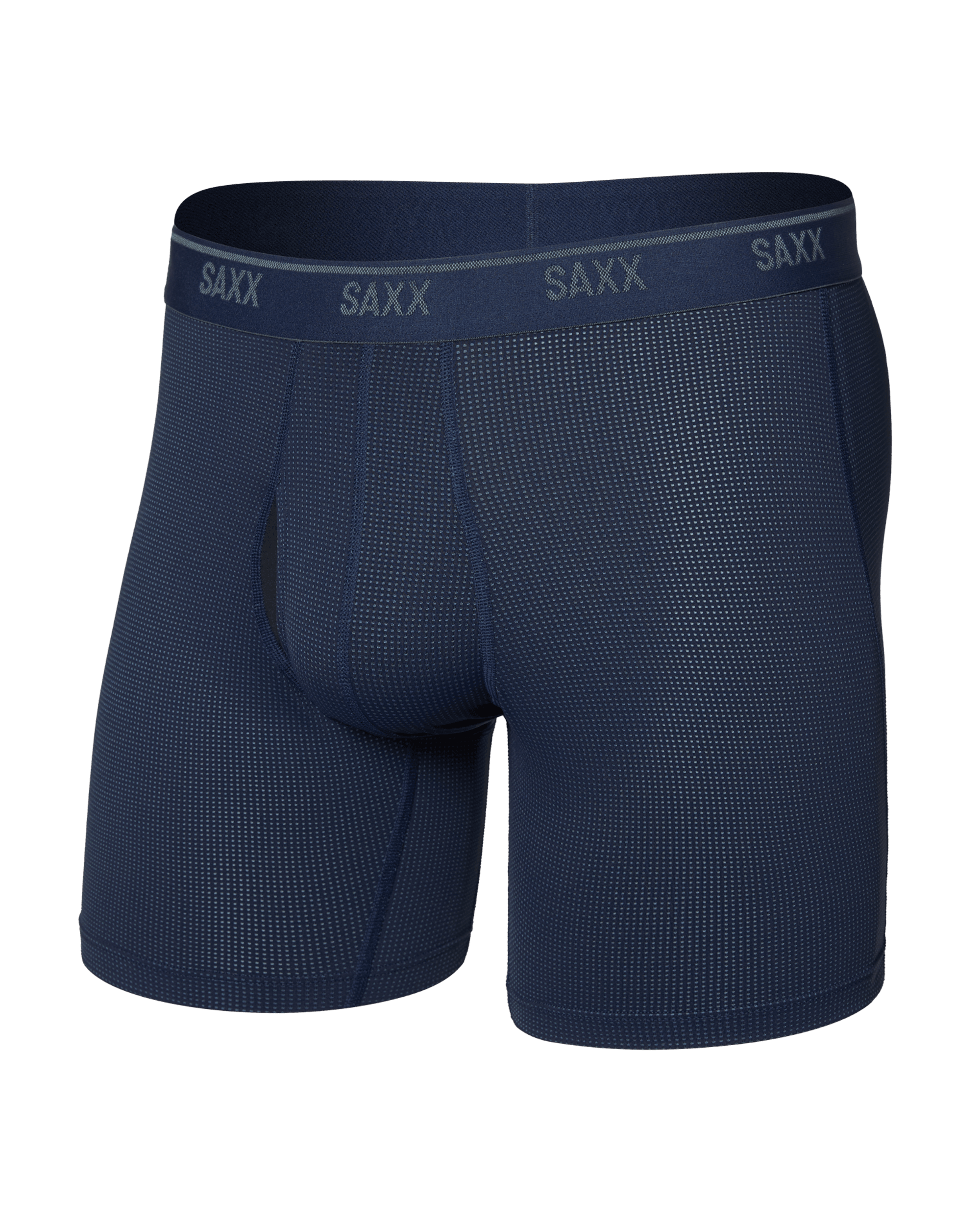 Front of Quest Quick-Dry Mesh Boxer Brief Fly in Maritime