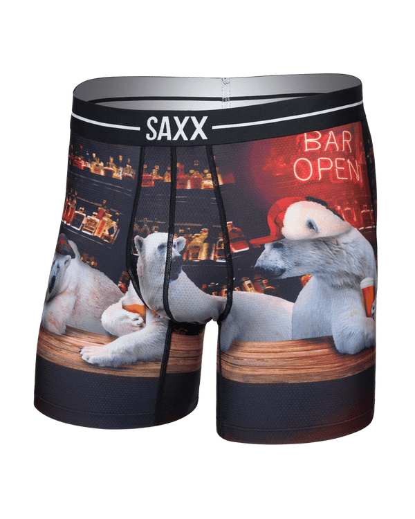 Front of Volt Breathable Mesh Boxer Brief in Da Bears-Multi