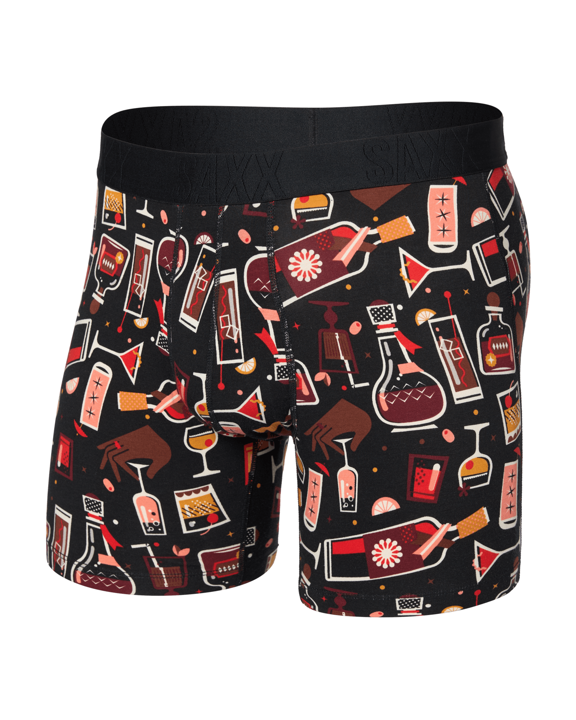 Front of DropTemp Cooling Cotton Boxer Brief Fly in Host With The Most-Black
