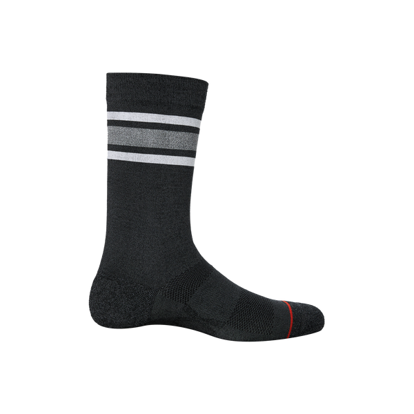Whole Package Crew Sock - Athletic Stripe- Grey