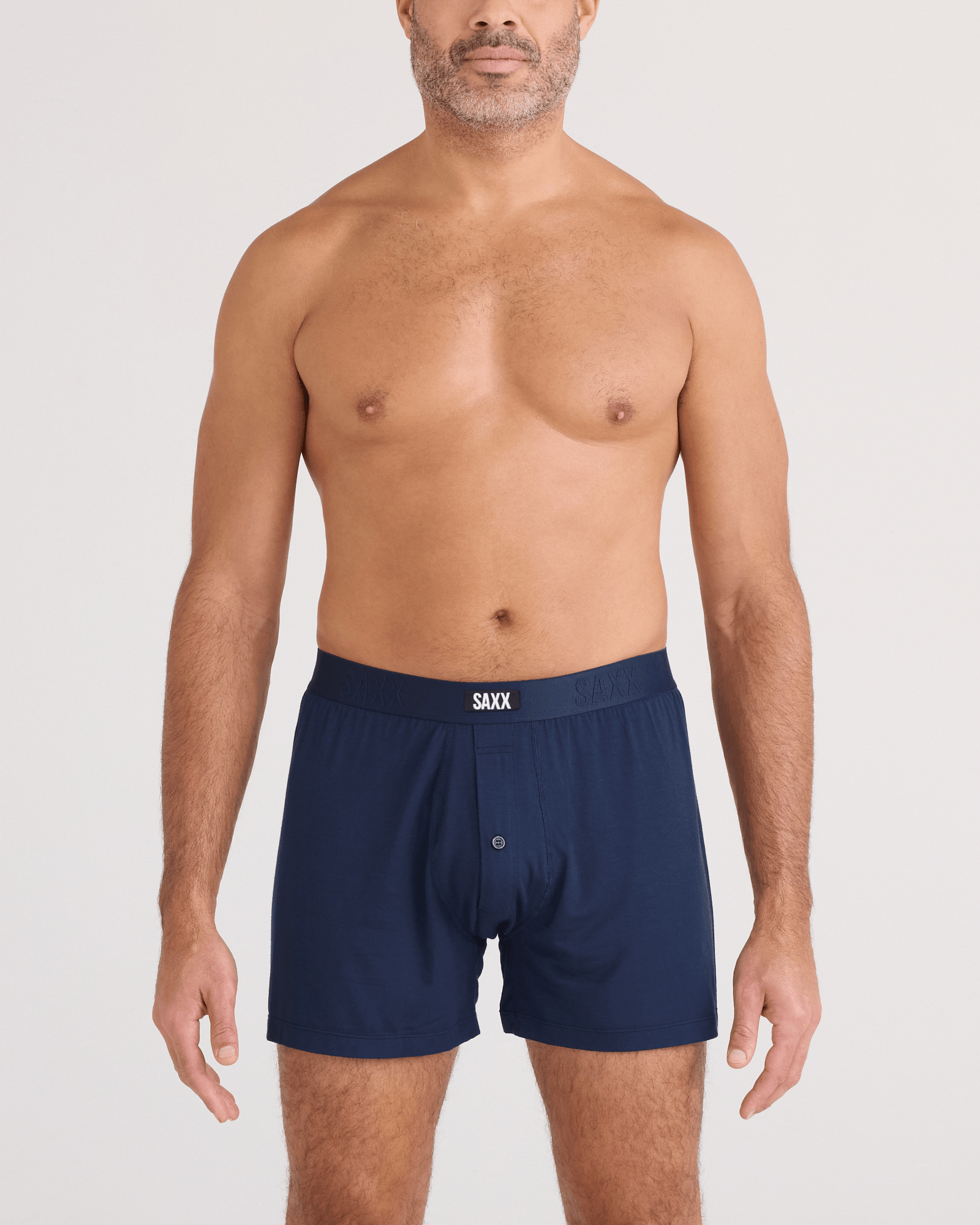 Front - Model wearing Snooze Sleep Boxer Short in Maritime