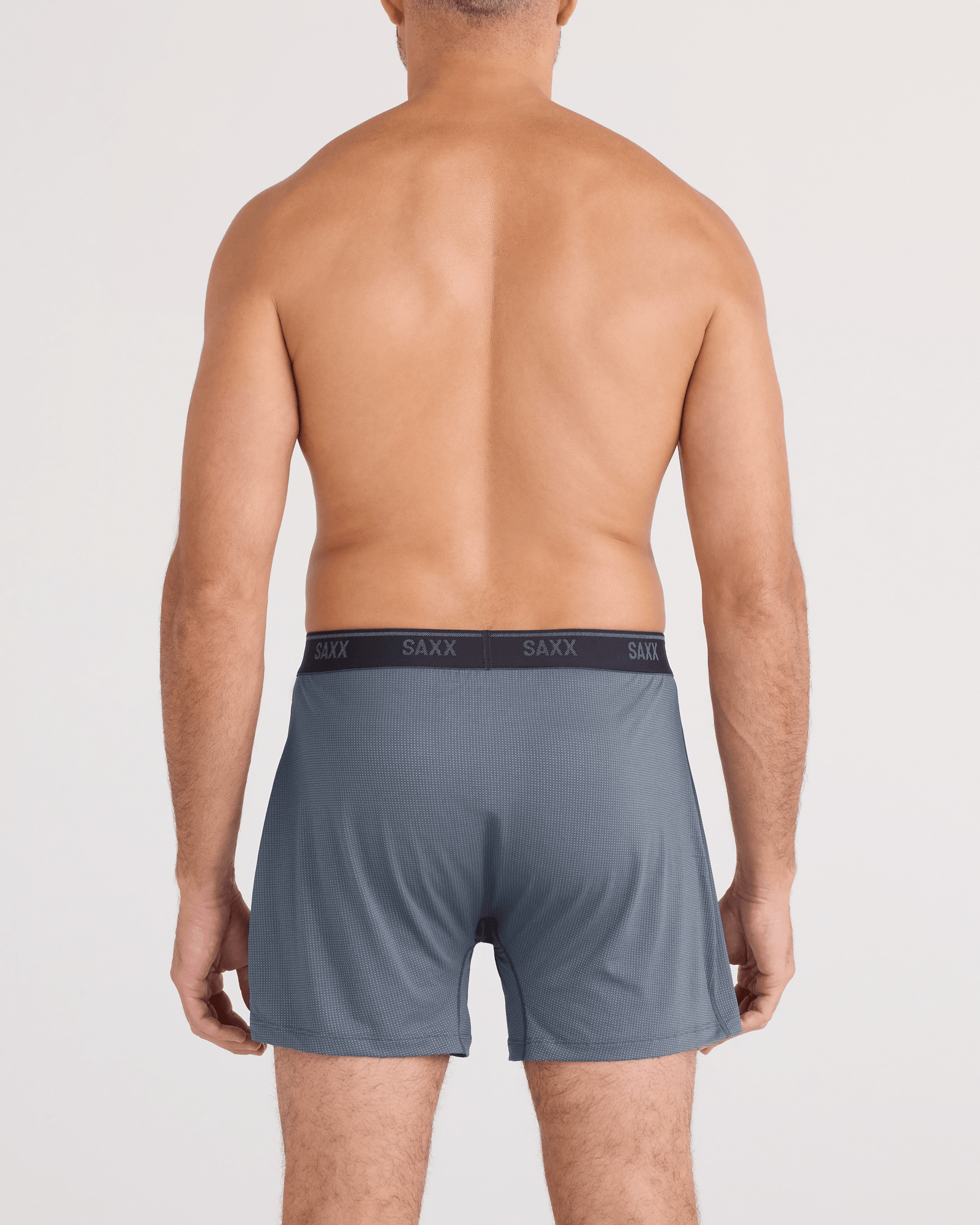 Back - Model wearing Quest Quick-Dry Mesh Boxer Short Fly in Turbulence