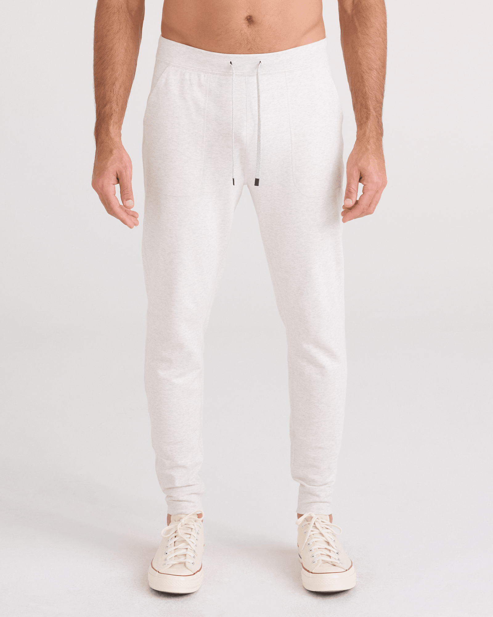 Front - Model wearing 3Six Five Pant in Steel Heather