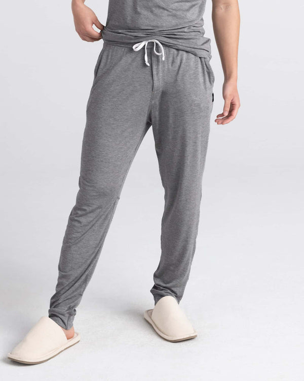 Front - Model wearing Snooze Pant in Dark Grey Heather