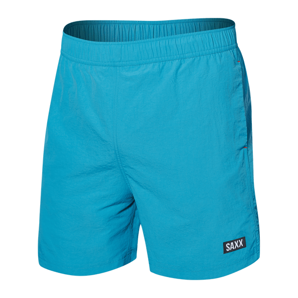 Front of Go Coastal 2N1 Swim Volley 5" Inseam in Bluejay