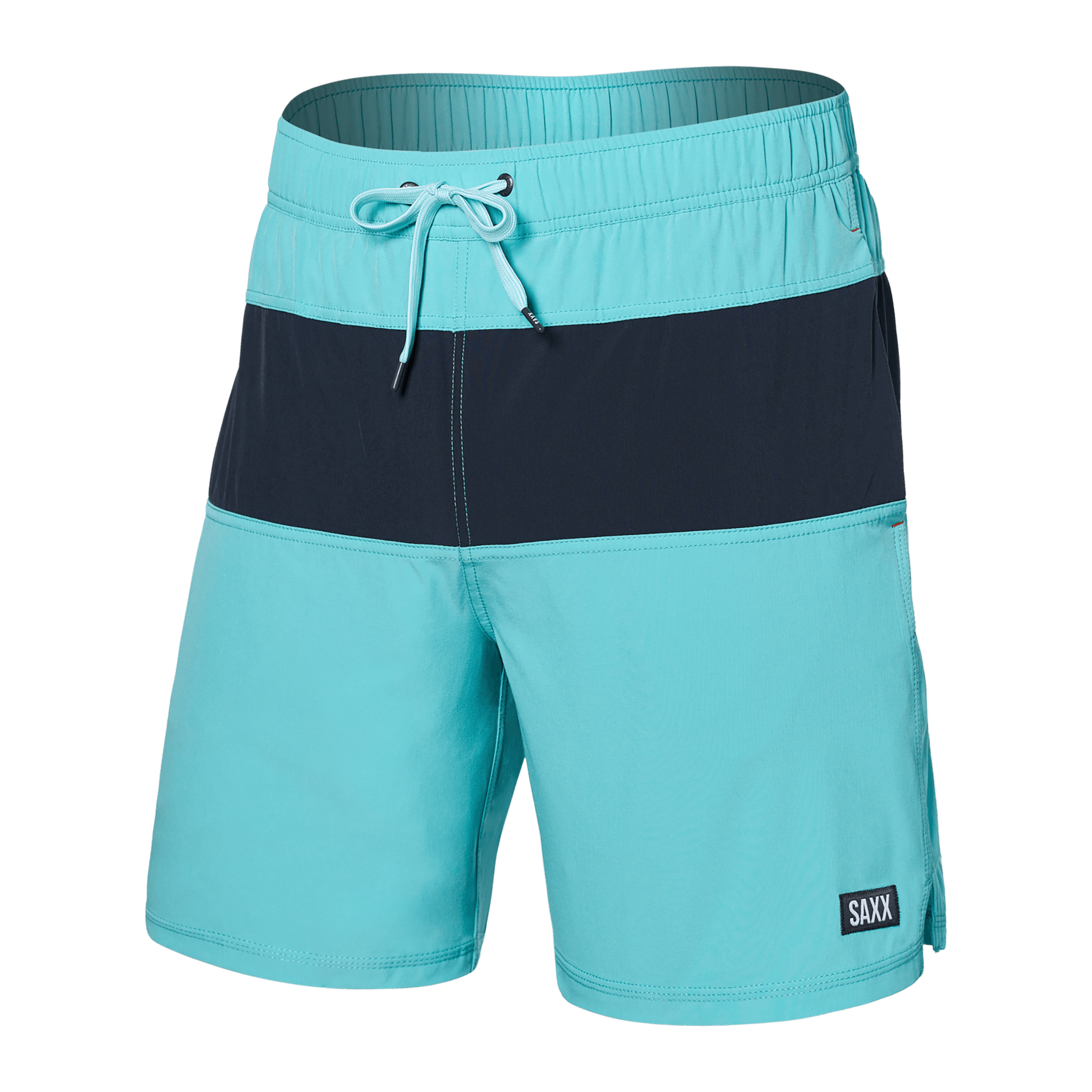 Oh Buoy 2N1 Swim Volley Short Turquoise India Ink SAXX Underwear