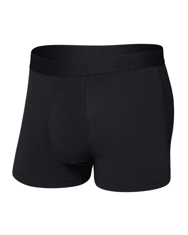 Front of DropTemp Cooling Cotton Trunk Fly in Black