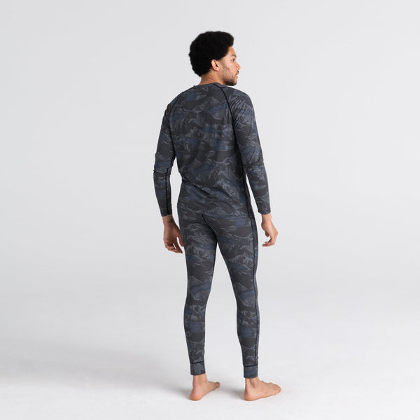 Quest Long Sleeve Navy Mountainscape SAXX Underwear Canada