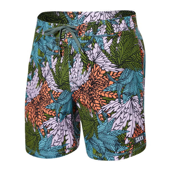 Front of Betawave 2N1 Swim Board Short 17" in Sub Tropic- Multi