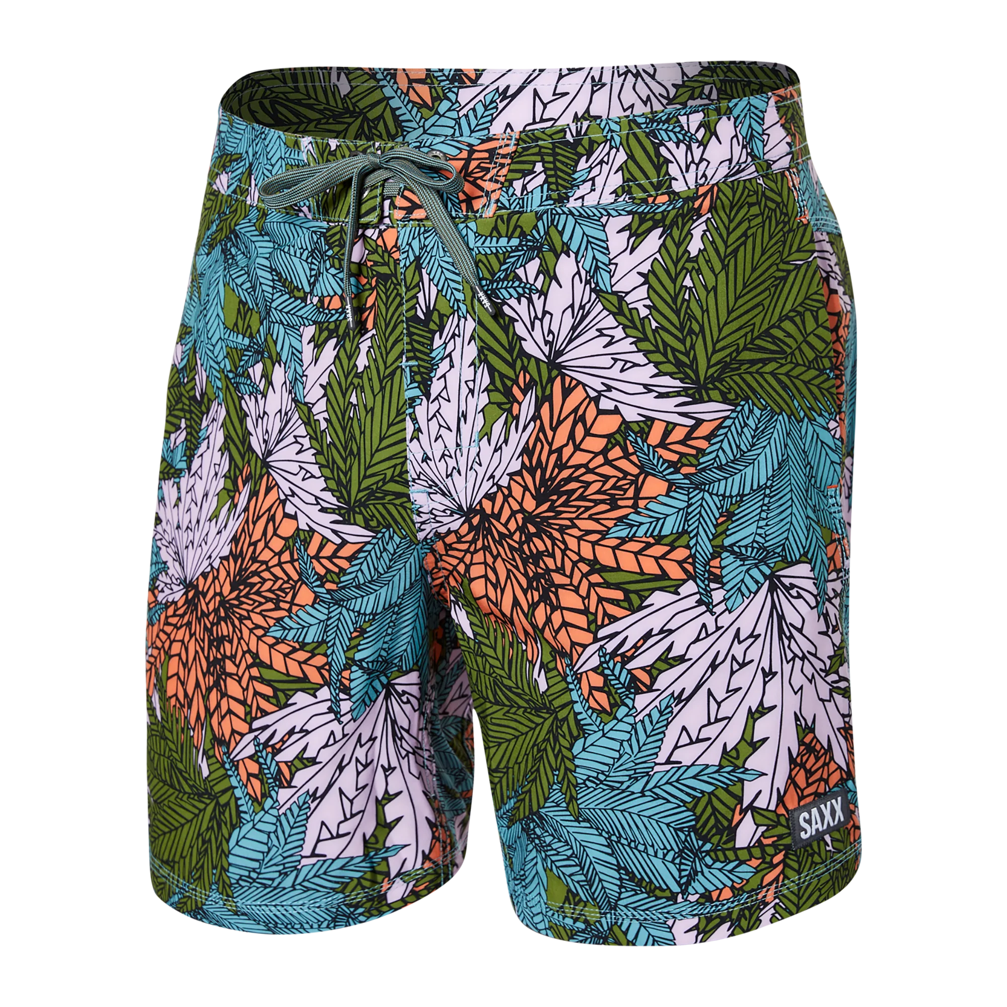 Front of Betawave 2N1 Swim Board Short 17" in Sub Tropic- Multi