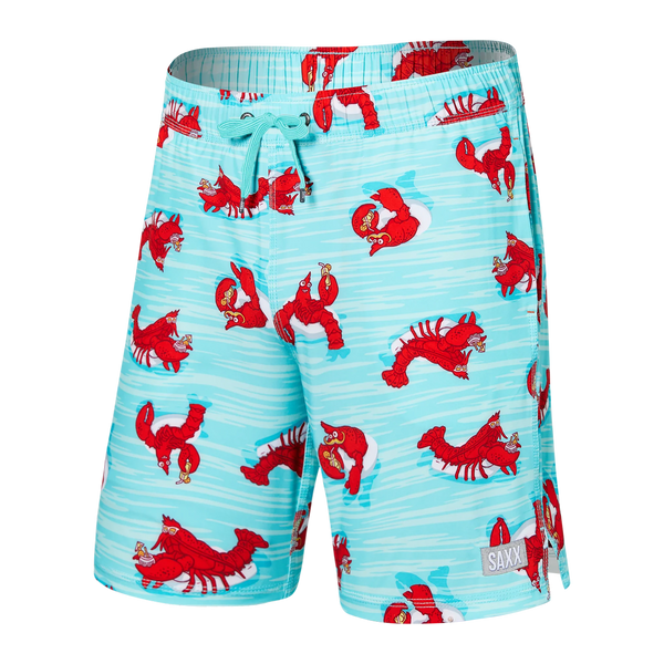 Oh Buoy 2N1 Long Volley Short Lobster Lounger Aqua SAXX