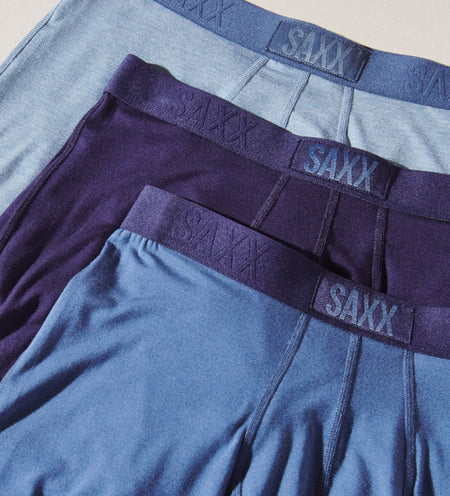 Three pairs of Boxer Briefs in different shades of blue