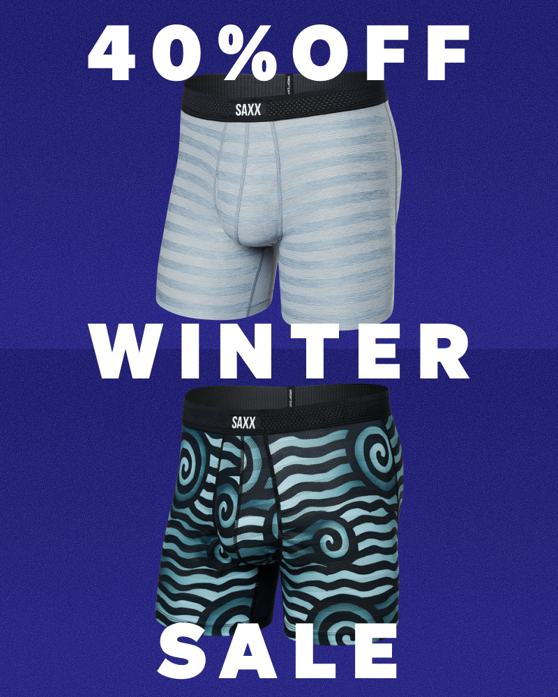 Winter sale tile highlighting 40 percent off essentials for new year goals shown with simple graphic design and no product imagery