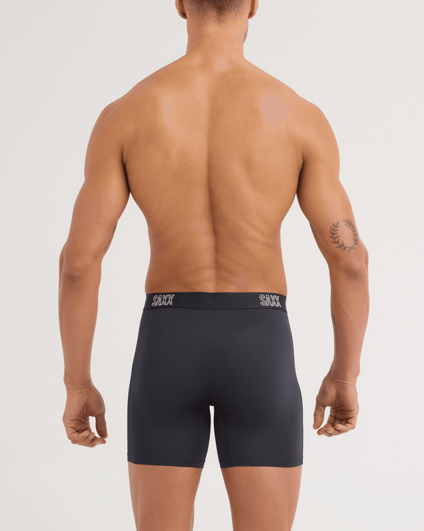 Back - Model wearing DropTemp All Day Cooling Boxer Brief 3 Pack in Black