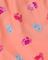 Pattern of colorful crabs on a peach background