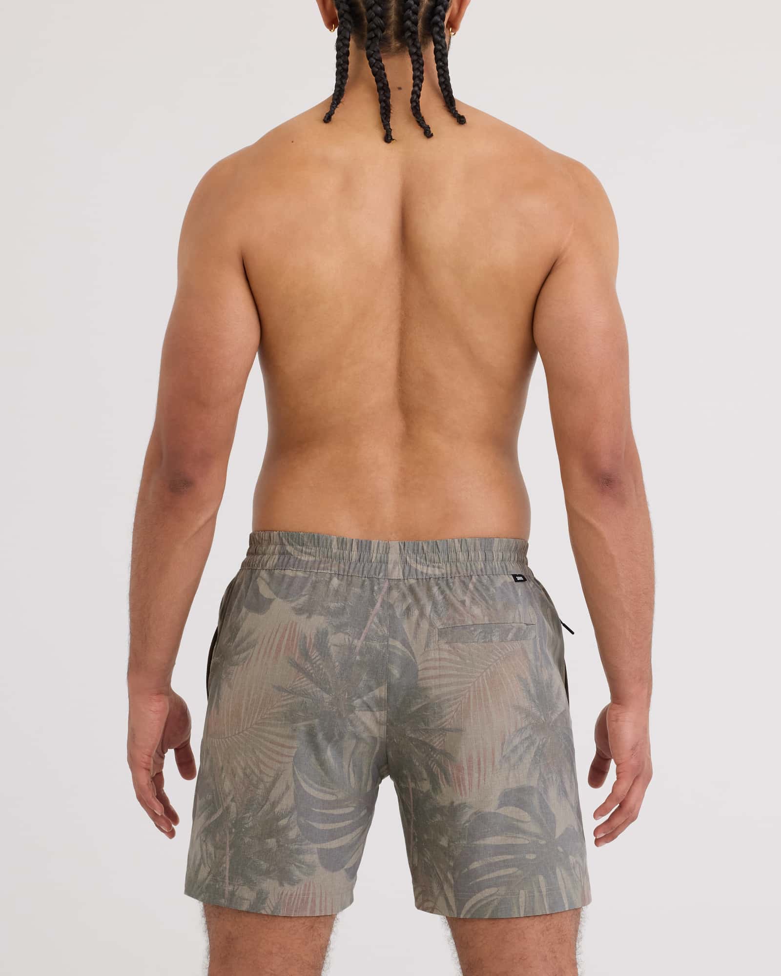Sea to Shore 2N1 Hybrid Swim Short - Palm Canopy-Khaki | SAXX