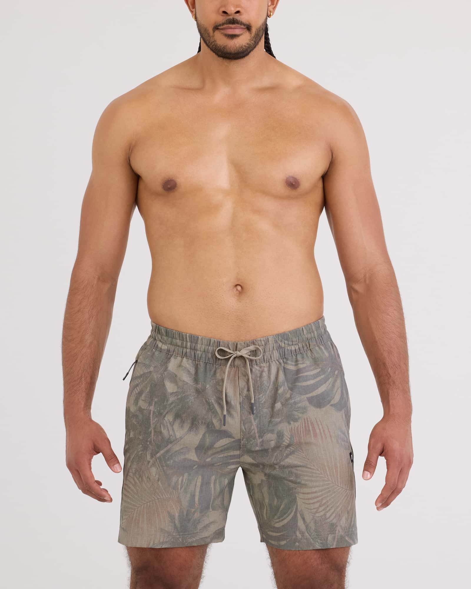 Sea to Shore 2N1 Hybrid Swim Short - Palm Canopy-Khaki | SAXX