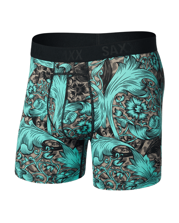 Front of Smooth Flex Light Compression Boxer Brief in Fleur De League-Multi