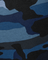 Blue camo patterned fabric