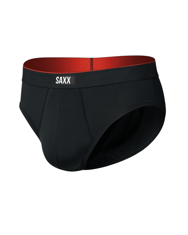 Front of Multi-Sport Mesh Brief in Black