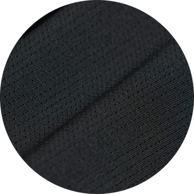 Close up photo of black mesh fabric