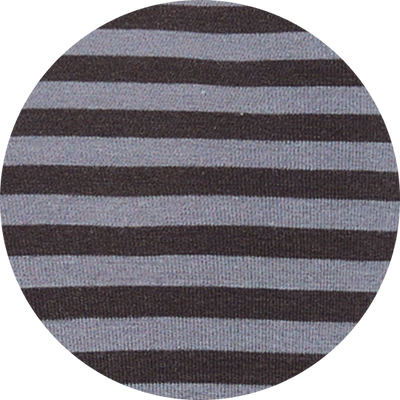 Close up photo of gray cotton fabric in striped pattern