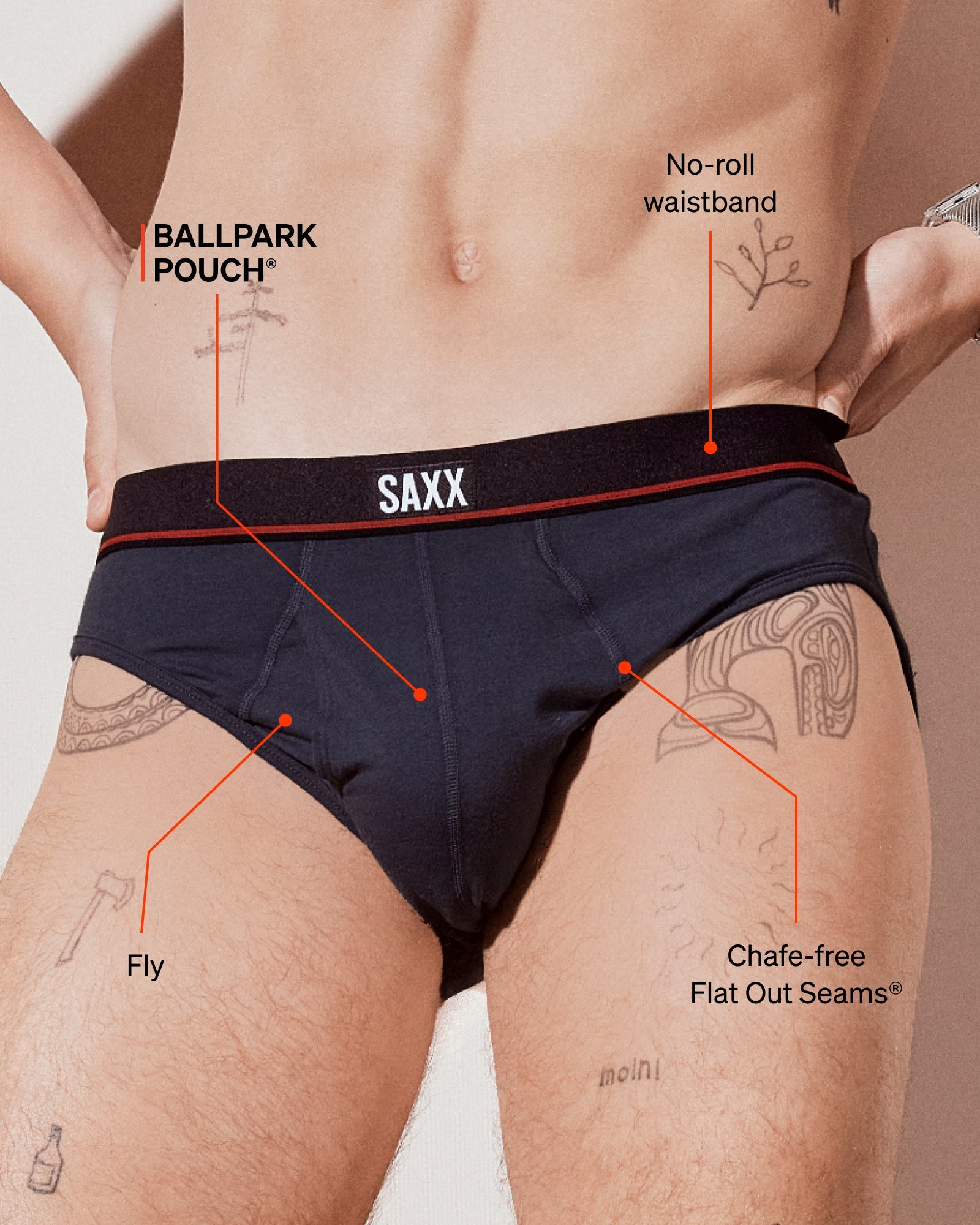 SAXX Underwear Non-Stop Stretch Cotton technology graphic