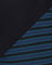 Close-up of black and blue striped fabric