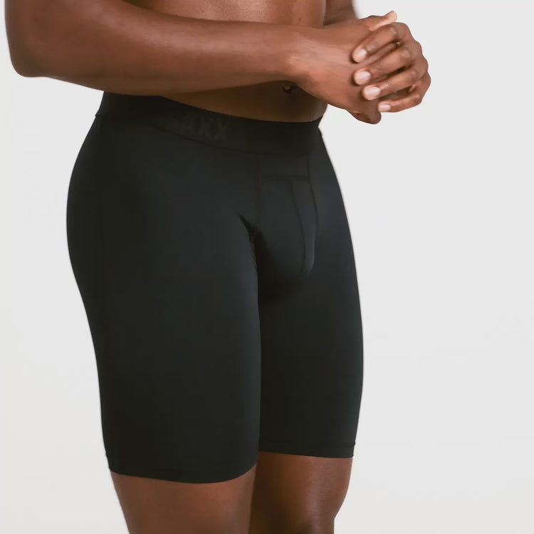 Video of Model wearing Smooth Flex Light Compression Long Boxer Brief