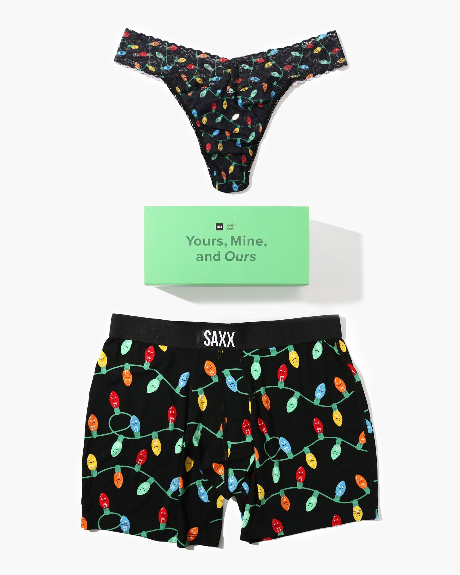 SAXX Ultra Boxer Brief and Hanky Panky Original Rise Thong in Getta Watt
