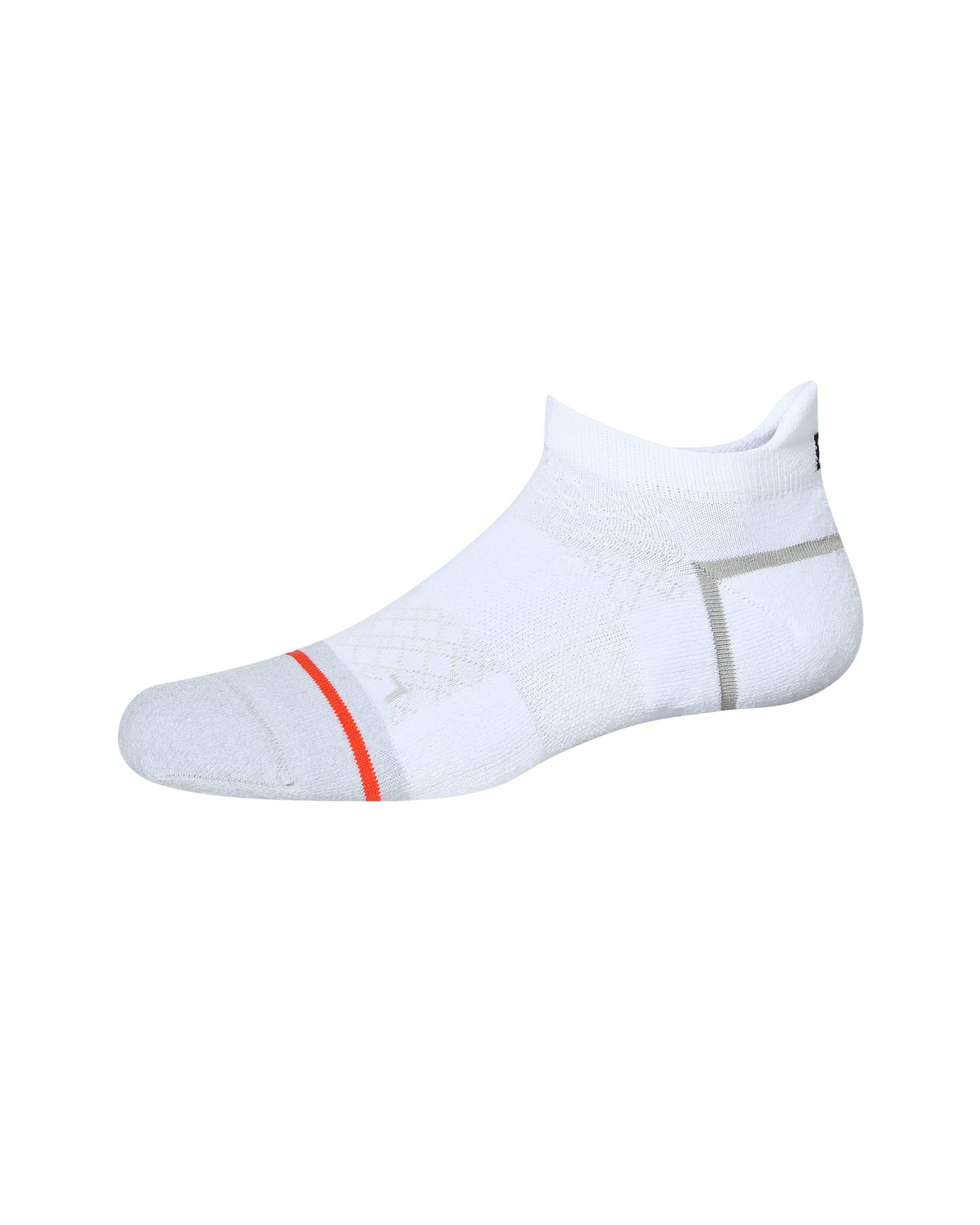 Front of  Foot Hold Mid-Weight Low Show Sock in White