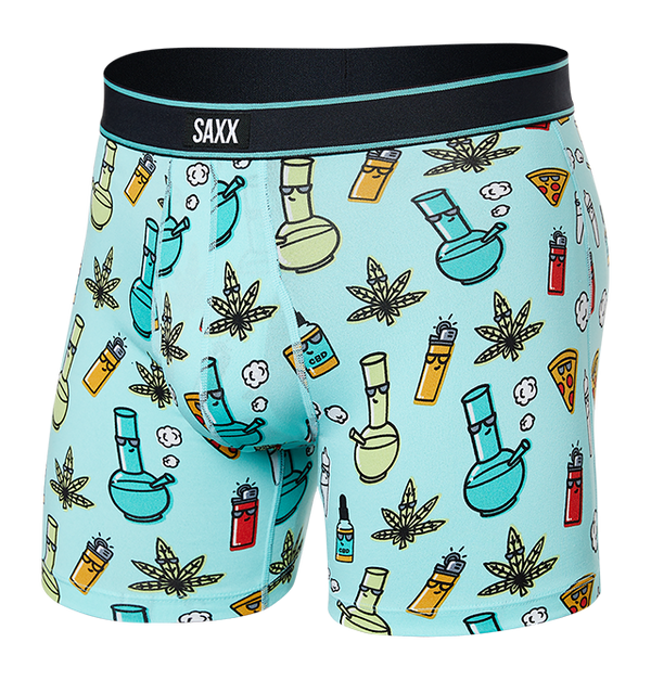 Front of Daytripper Boxer Brief in Best Buds- Aqua Splash