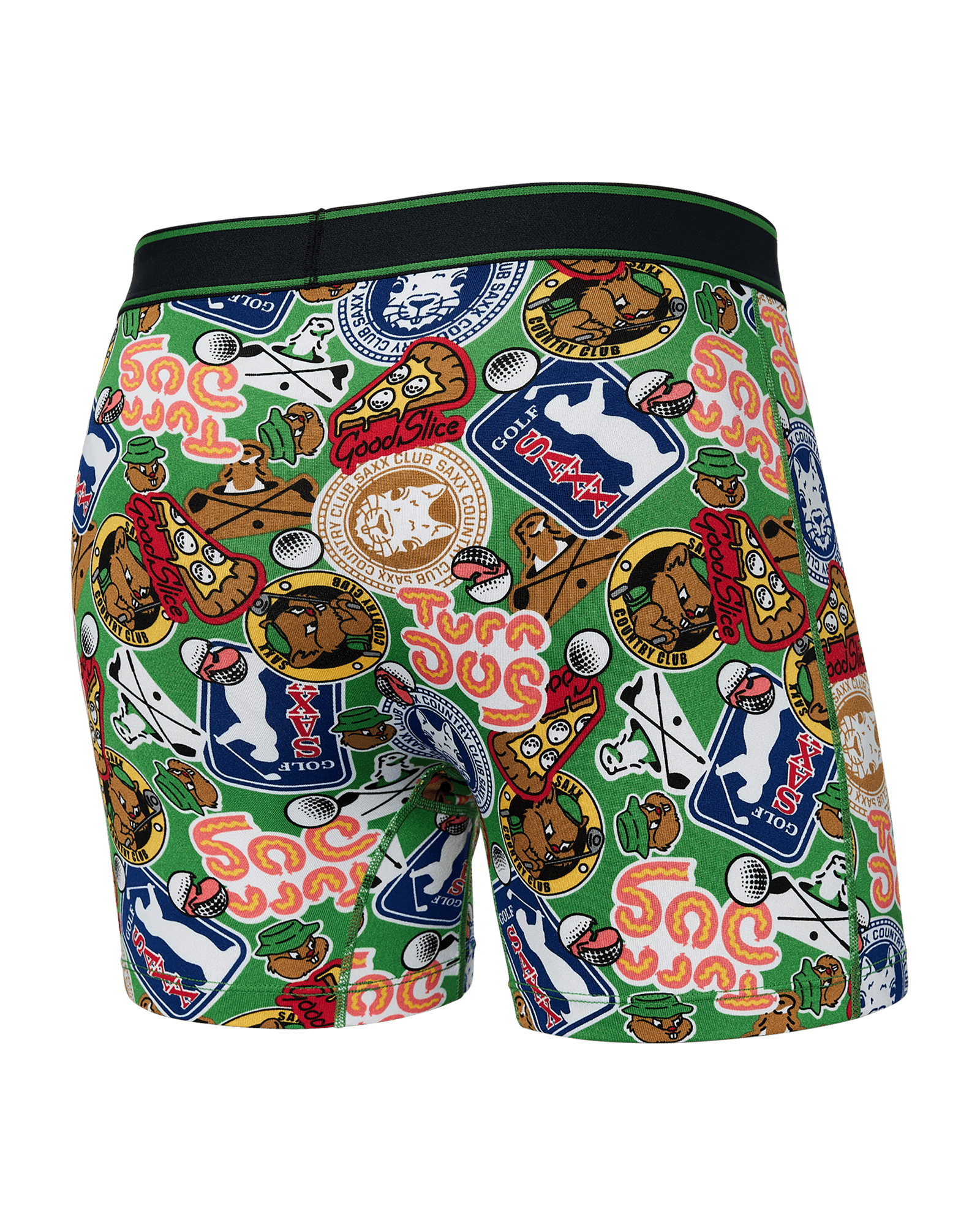 Back of Daytripper Boxer Brief in Gopher It- Outfield Green