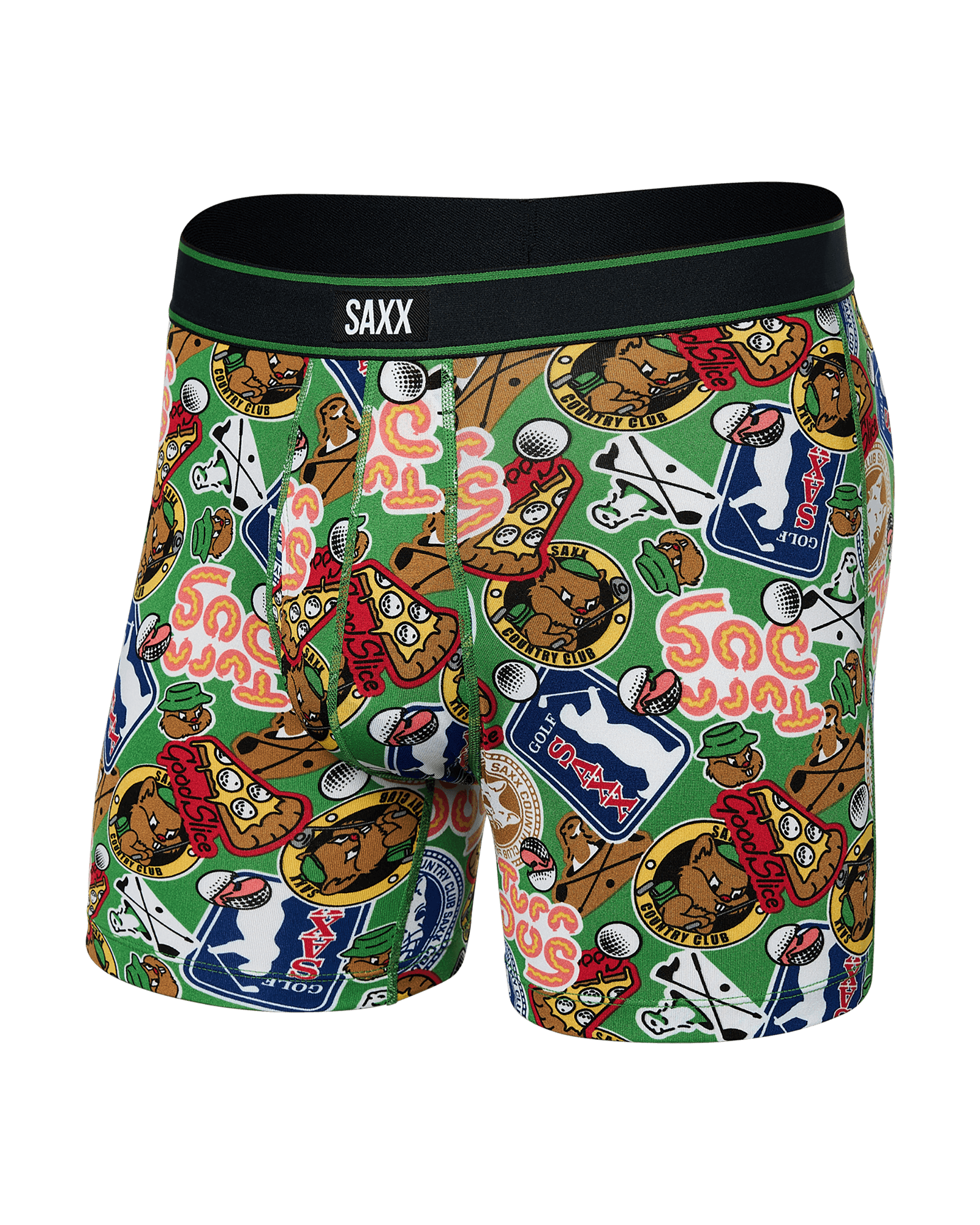 Front of Daytripper Boxer Brief in Gopher It- Outfield Green
