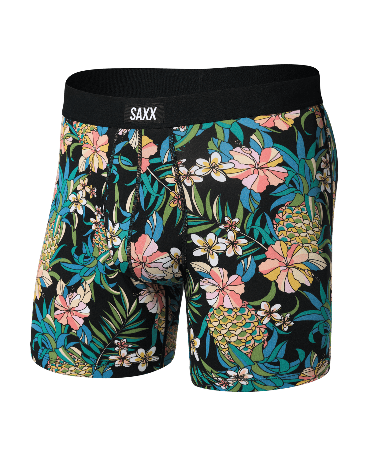 Daytripper Comfort Stretch Boxer Brief - Pineapple Field-Black | SAXX ...