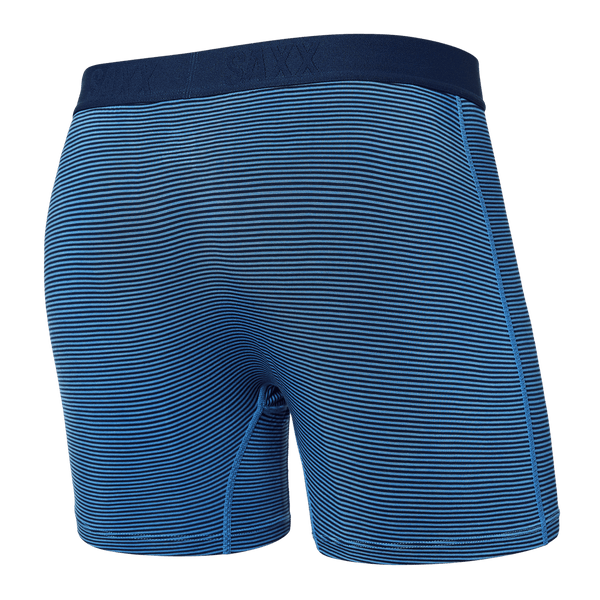 Back of Ultra Boxer Brief in Mini Stripe- Granada Sky