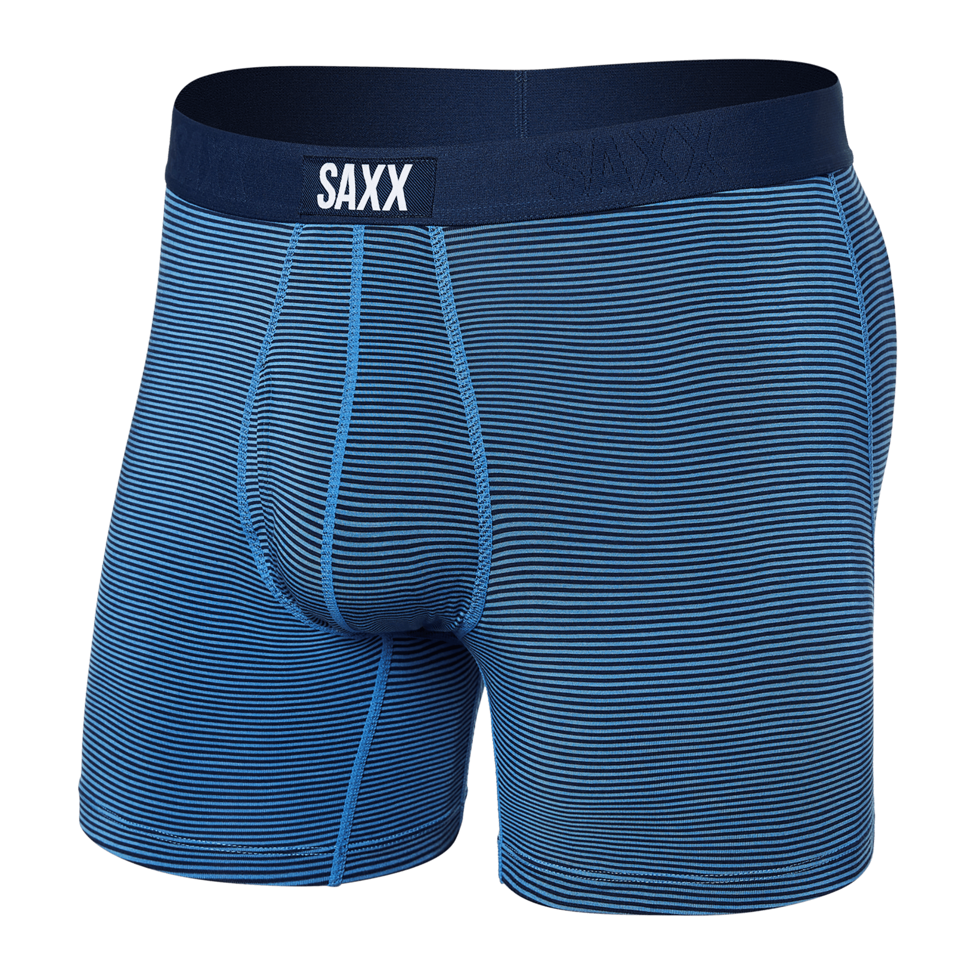 Front of Ultra Boxer Brief in Mini Stripe- Granada Sky