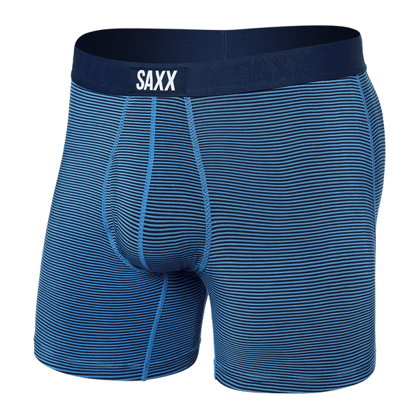 Front of Ultra Boxer Brief in Mini Stripe- Granada Sky