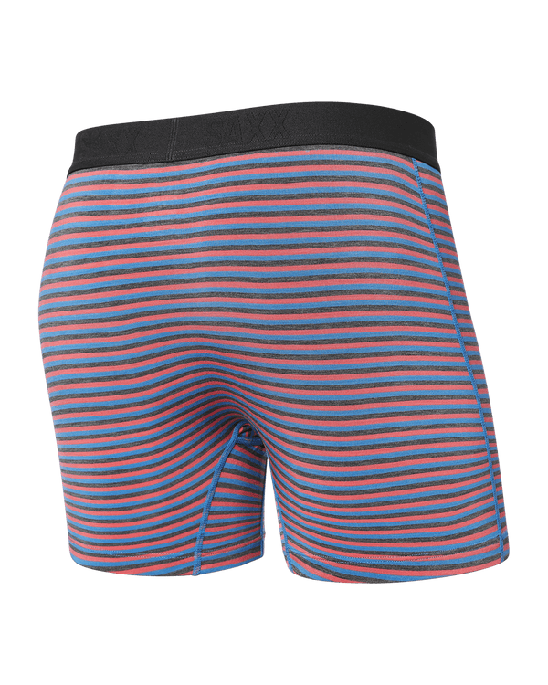 Back of Ultra Boxer Brief in Micro Stripe- Coral Pop