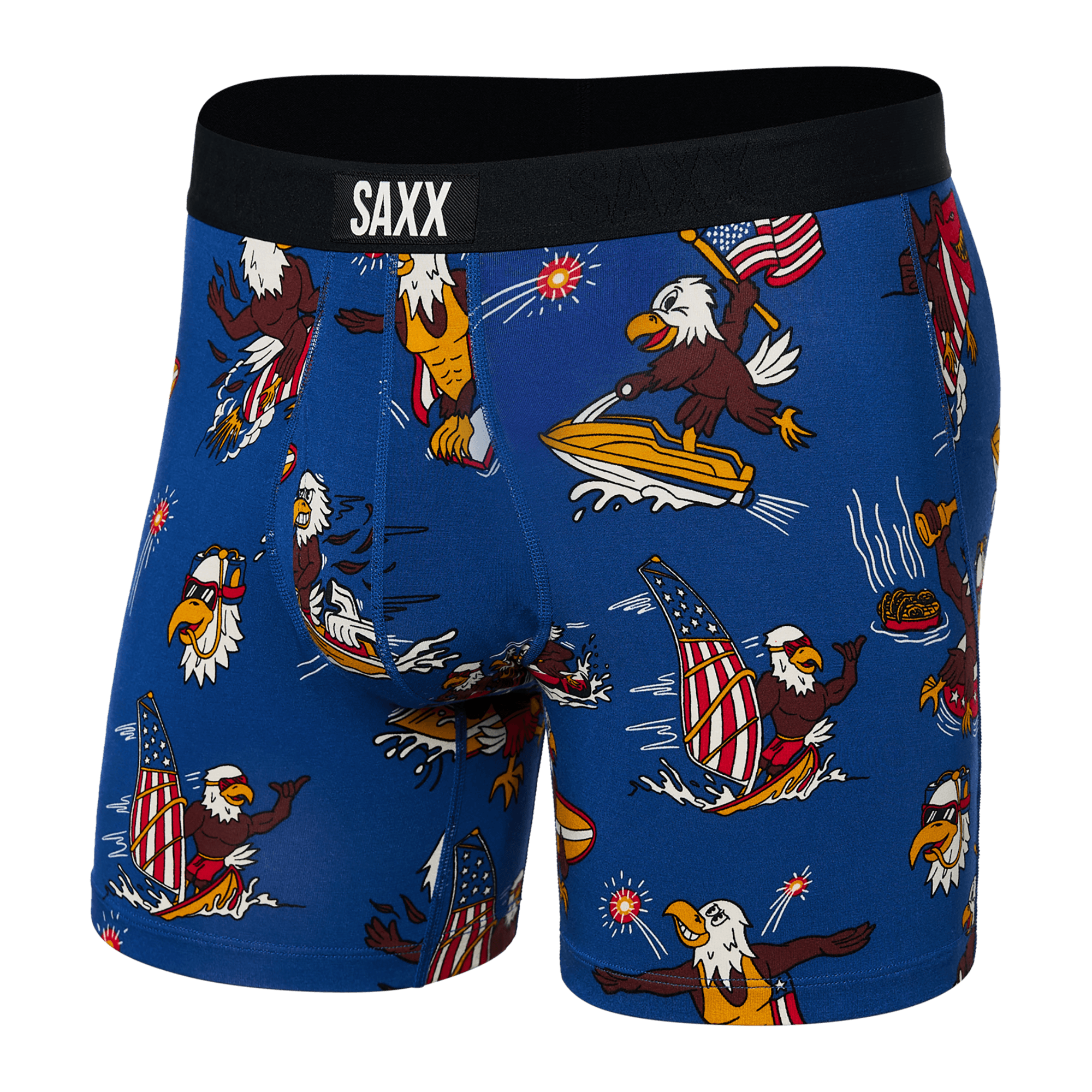 Front of Ultra Boxer Brief in Super Eagle- Sapphire