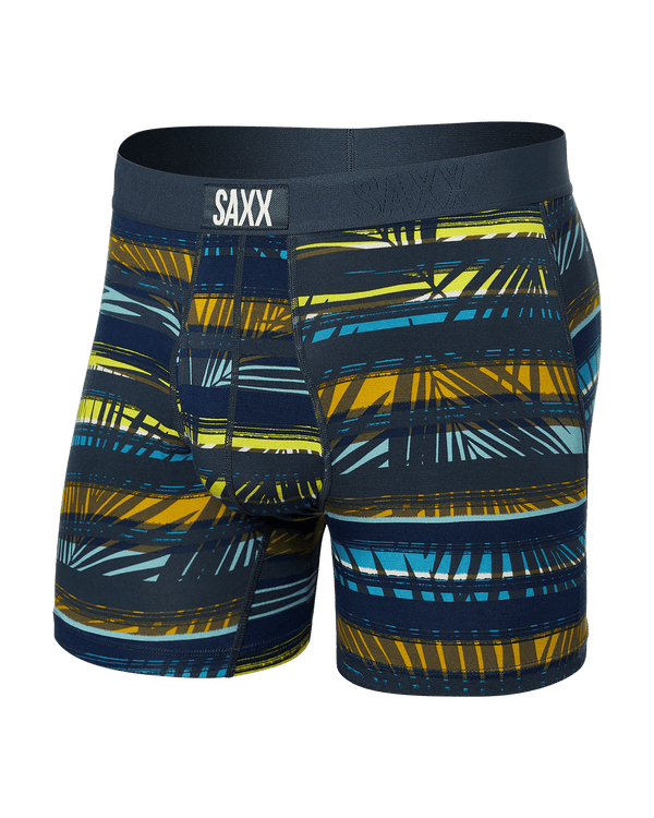 Front of Ultra Super Soft Boxer Brief in Shade Stripe-Blue Multi